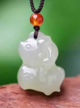 正品新疆和田玉生肖马吊坠马到成功男女儿童宝宝玉石坠挂件多规格