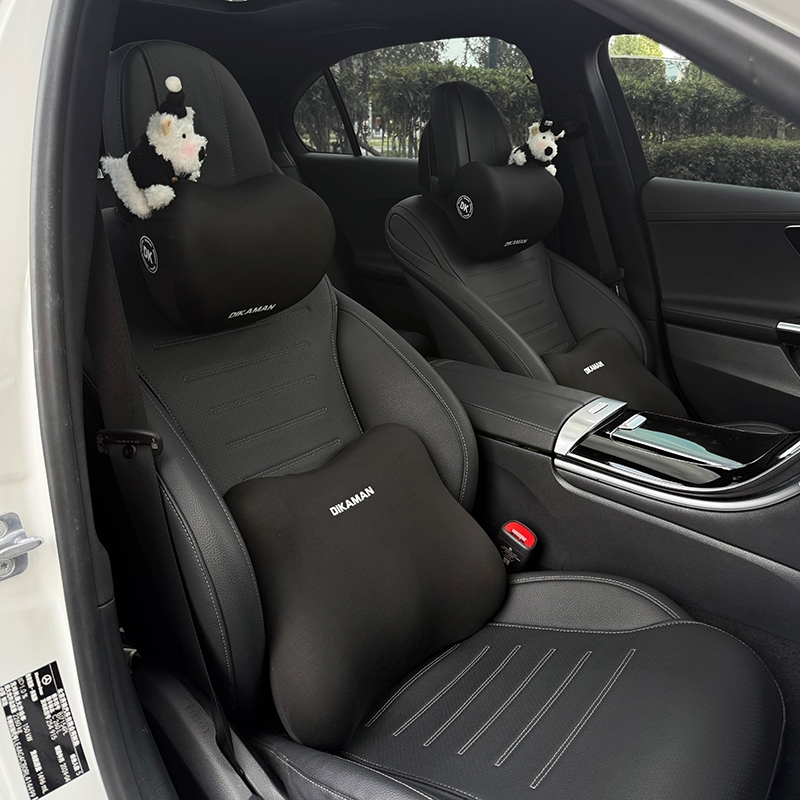 2025新款汽车头枕记忆棉车内座椅脖子靠枕可爱西高地玩偶车用高级