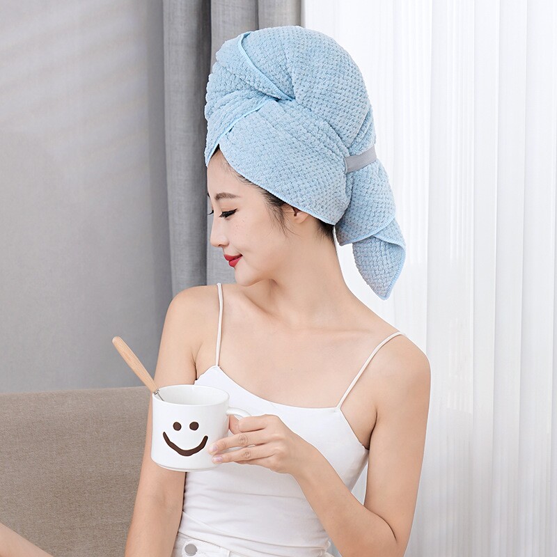 菠萝格干发巾女60*100珊瑚绒干发帽包头巾吸水速干