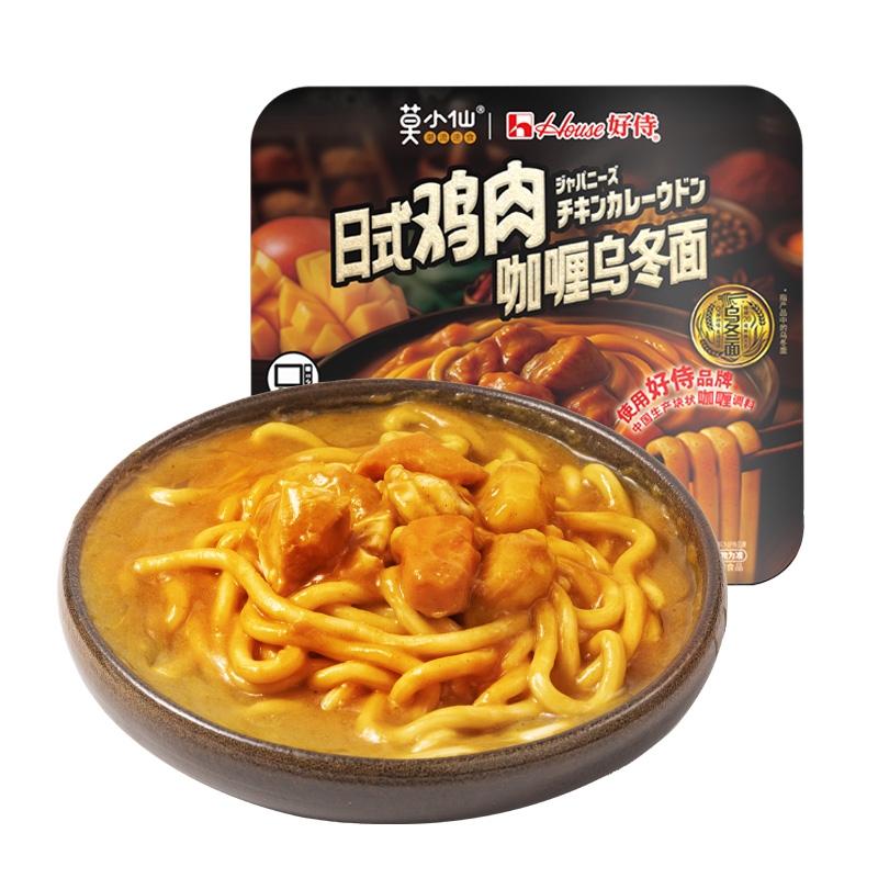 莫小仙日式咖喱鸡肉/黑巧牛肉咖喱乌冬面250g*2盒多规格