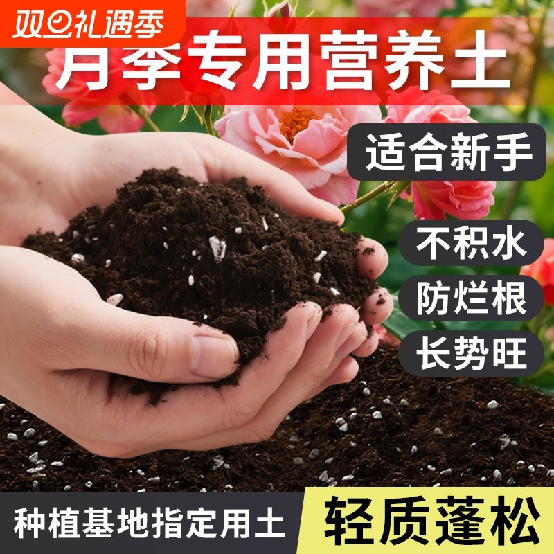 有机月季土蔷薇花土月季花营养土壤月季花肥泥土种植土生态专用土