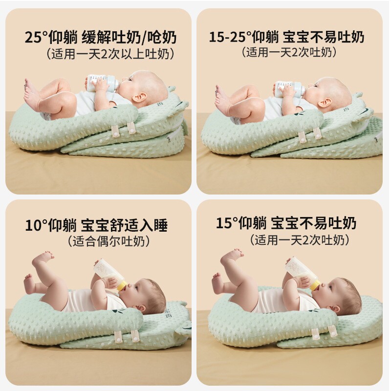 防溢奶呛奶枕头新生儿枕宝宝喂奶神器哺乳枕躺喂婴儿防吐奶斜坡垫