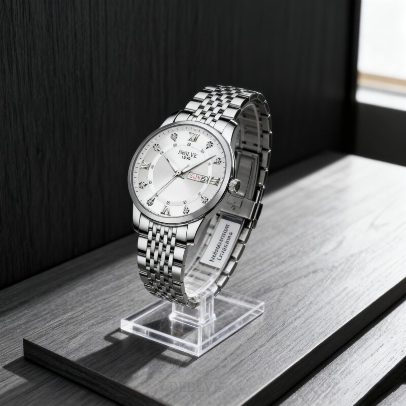 手表男款全自动男表数字双日历防水腕表男机械风全自动防水高级感