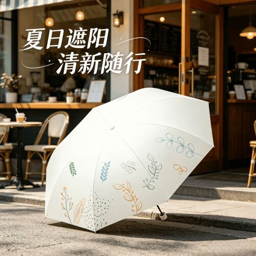 雨伞防晒防紫外线太阳伞遮阳便携黑胶晴雨两用伞