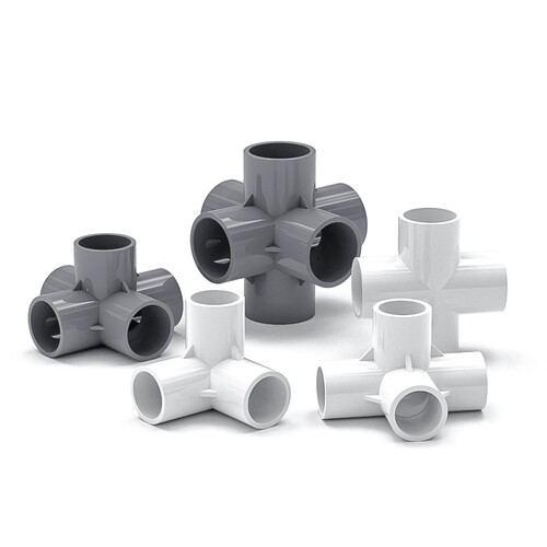 pvc管件三通立体直角接头diy