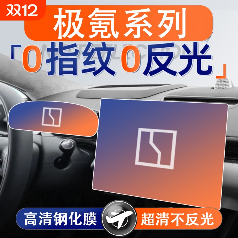 适用24款极氪007/009/001/X/007GT屏幕钢化膜导航中控贴膜车用品