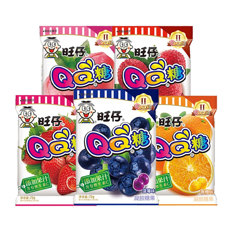 旺仔QQ糖大包装70g果汁软糖10包