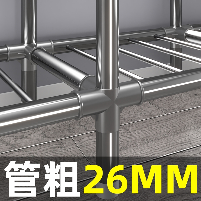 衣柜出租房用金属衣柜卧室家用简易组装布衣柜加厚加粗全钢架衣橱
