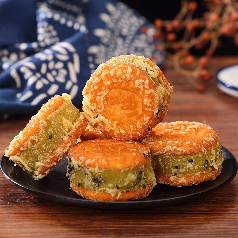 绿豆饼绿豆糕好吃的点心糕点零食老式特产板栗饼全国小吃排行榜