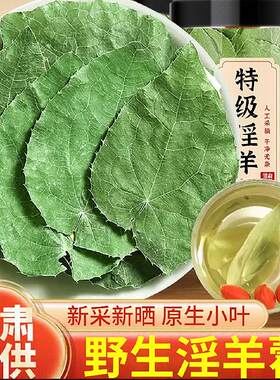 甘肃野生小叶淫羊藿中药材正宗旗舰店搭配肉苁蓉锁阳男性养生枸杞