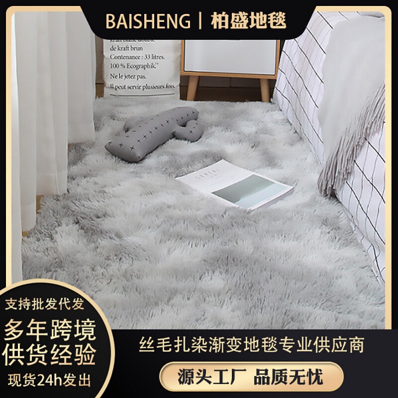 北欧ins地毯客厅茶几丝毛地毯卧室床边毯地垫大面积全铺