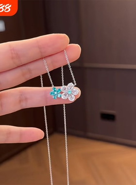 小众清新花朵时尚高级感项链饰品