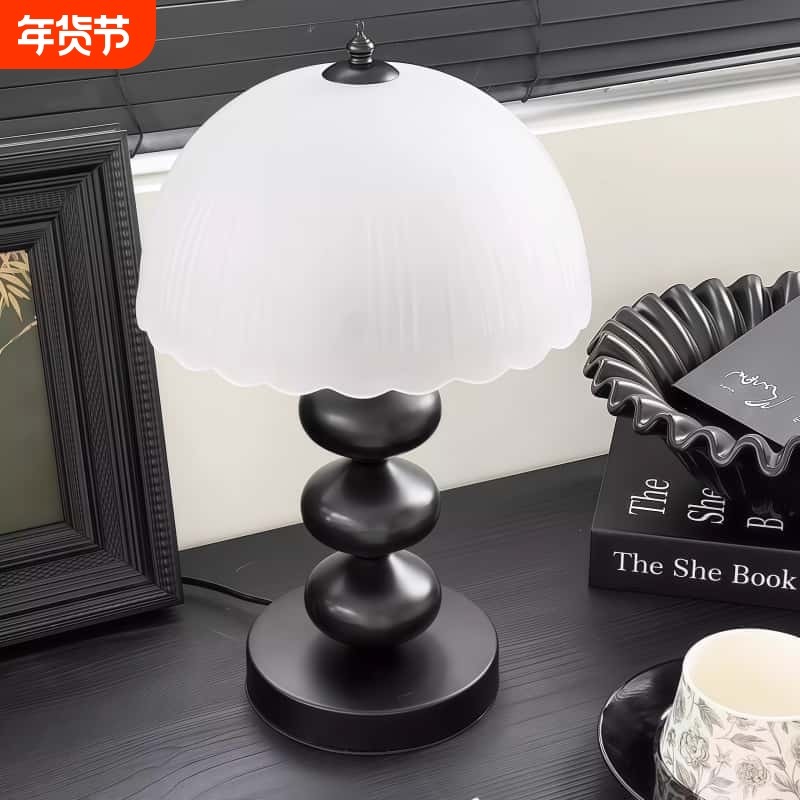 中古侘寂风台灯美式复古卧室书房床头灯温馨葫芦美法式装饰小夜灯,家装灯饰光源,装饰台灯,淘宝优惠券,粉丝福利购,淘宝优惠卷