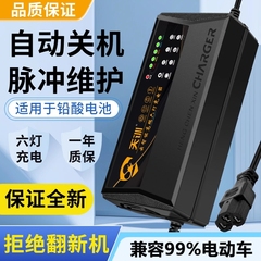 电动车充电器自动断电二轮三轮电瓶车48V60V72V20A铅酸电池通用