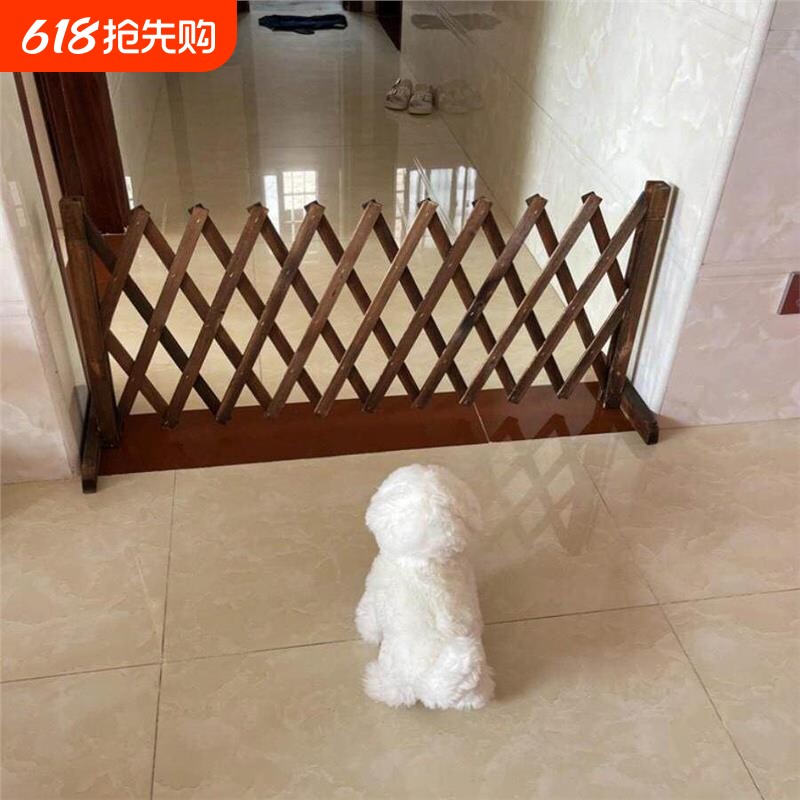 宠物围栏狗笼隔断拦狗栅栏阳台隔离门可伸缩栅栏门挡狗挡猫兔护栏