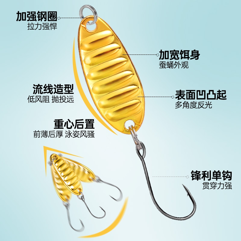 亮片路亚饵平振亮片单钩微物假鱼饵小白条翘嘴远投淡水仿真饵套装