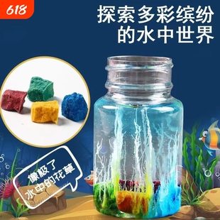 儿童水中花园diy化学小学生纳生魔术石头科学小实验玩具趣味益智
