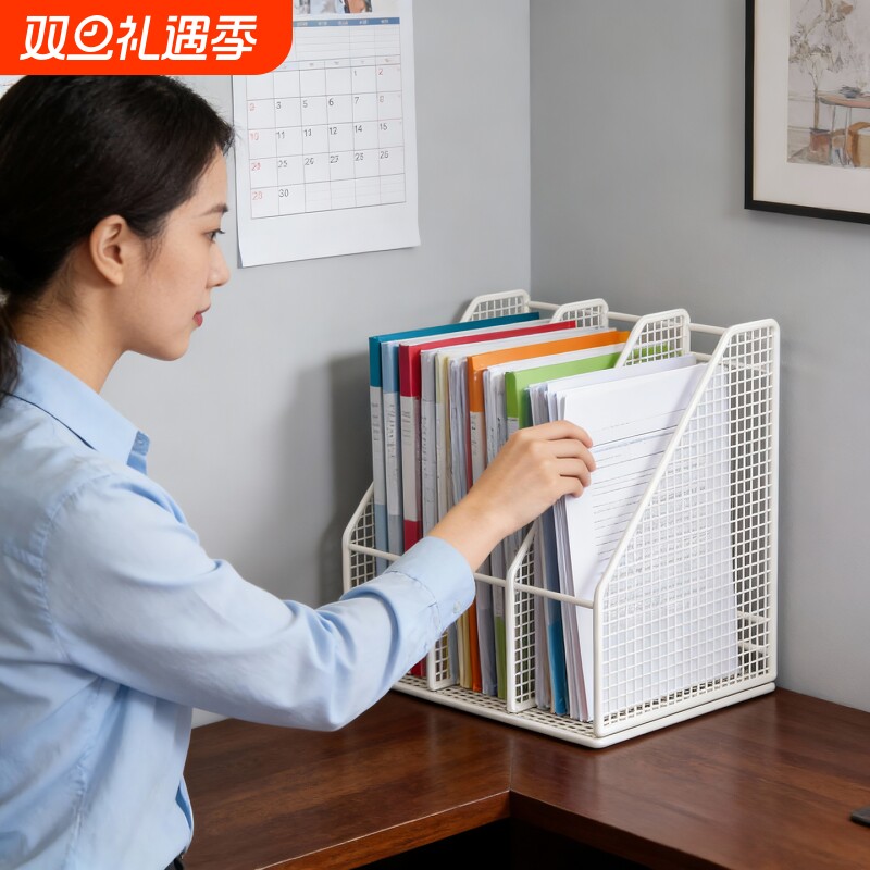 书架桌面书本收纳置物架书桌办公桌上文件架储物柜整理架子小书柜