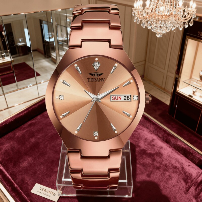 正品瑞士2024新款手表男士全自动机械风防水精钢带双日历男表夜光