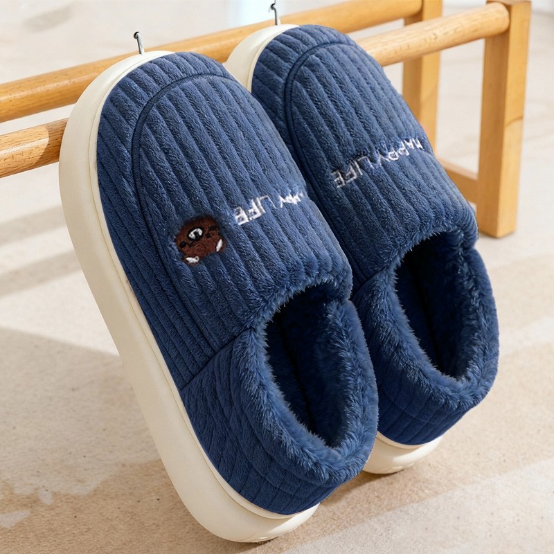 包跟棉拖鞋棉鞋女男士冬季2025新款家居防滑保暖厚底毛绒情侣舒适