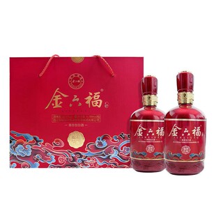 福酒金六福福禧佳酿50.8度兼香型白酒500mL*2瓶礼盒装婚宴自饮
