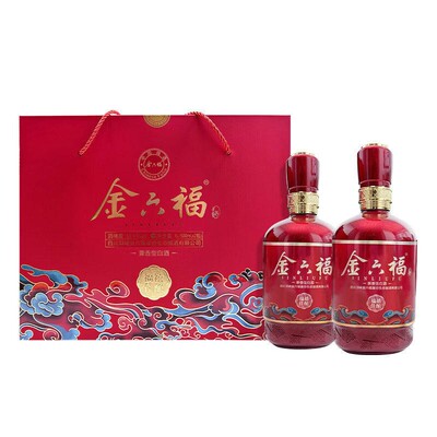 福酒金六福福禧佳酿50.8度兼香型白酒500mL*2瓶礼盒装婚宴自饮