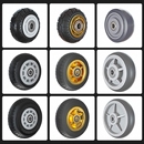 万向轮推车拖车轮子345寸橡胶轮板车小推车静音脚轮滑轮承重重型