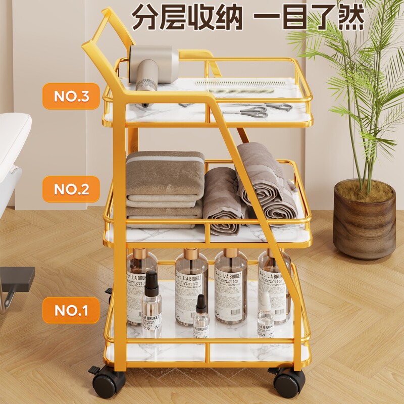 美容院专用小推车移动手推车置物架可移动医用护肤品推车理发店