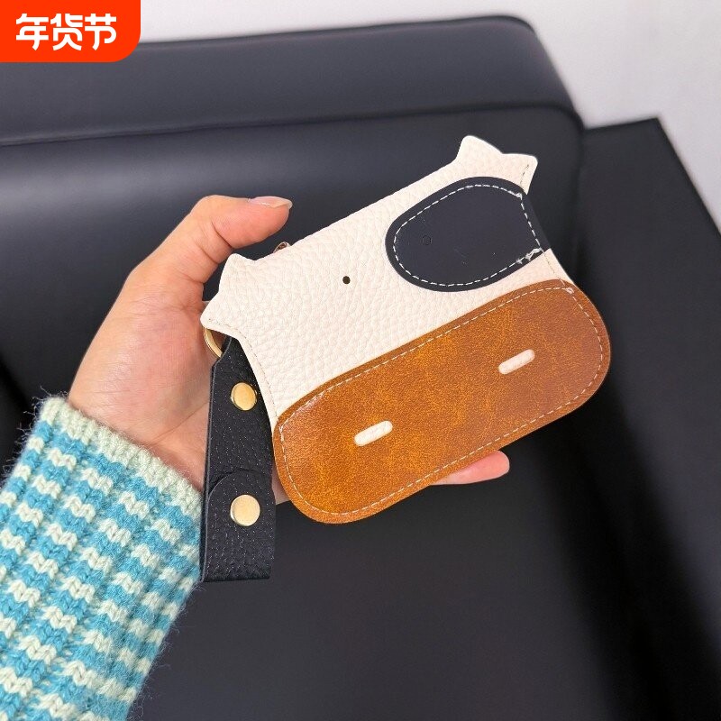 小牛皮质卡包2026新款女士轻薄钥匙包驾驶证套多卡位证件收纳包男