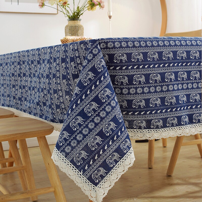 少数民族壮族桌布云南古镇老街长方形餐厅客厅茶几正方形桌布餐垫