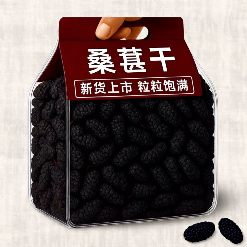 正宗新疆桑葚干黑桑椹干果新货泡水级泡酒专用旗舰店水果优质大果