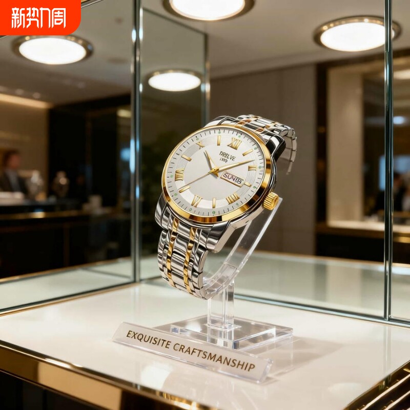 老人手表男士爸爸女款情侣表防水老年人学生石英表男款非机械表礼