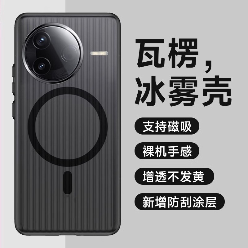 瓦楞适用红米K80pro手机壳K80光栅保护套防摔全包壳redmik80por男女redmi专用k超薄80外壳手感发黄散热磁吸