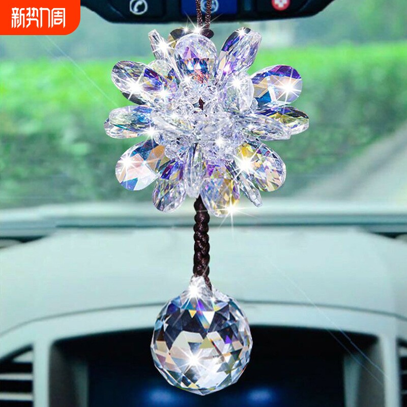 新款幸运球汽车内饰精品水晶挂件 车载挂饰 礼品生日礼物