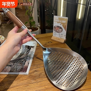 优质不锈钢大漏勺厨房家用漏网勺捞面油炸饺子捞勺专用笊篱