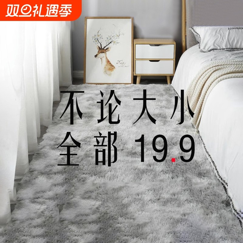 卧室地毯床边客厅毛绒ins家用长条垫电竞入户吸水楼梯防滑厨房
