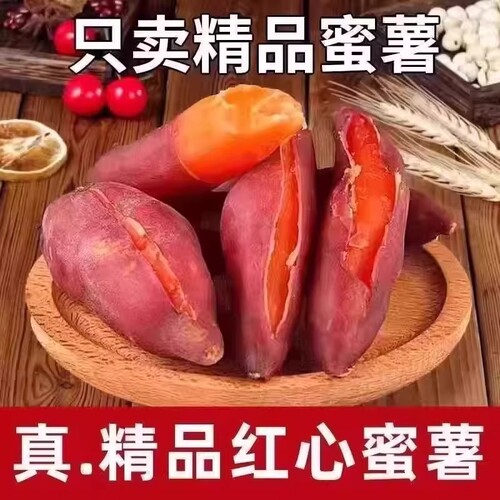 正宗蜜薯红薯龙九沙地红心现挖黄心番薯新鲜糖心地瓜板栗山芋批发