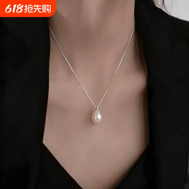 S999纯银天然淡水珍珠颈链项链2026新款爆款小众轻奢女锁骨链