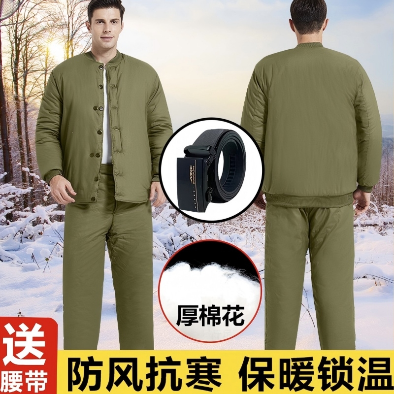 老式劳保棉袄男棉服防寒保暖套装87式棉衣棉裤棉花纯棉冬季长绒棉