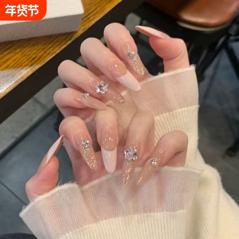 粉黛佳人高级气质穿戴甲公主裸粉猫眼法式爆闪显白氛围感手工美甲,彩妆/香水/美妆工具,穿戴甲/甲片,淘宝优惠券,粉丝福利购,淘宝优惠卷