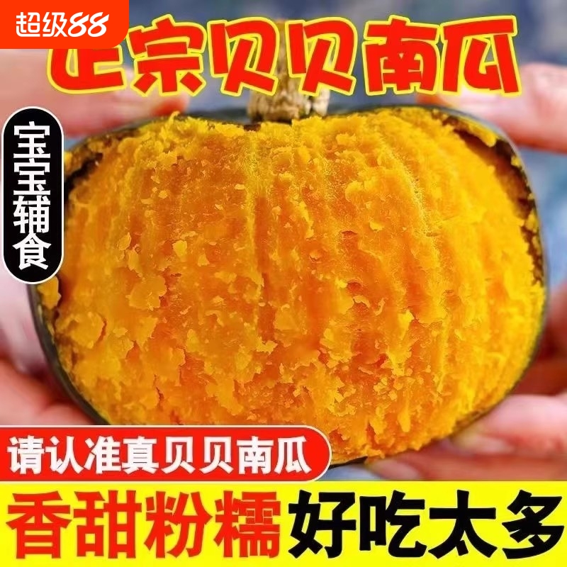 正宗贝贝南瓜新鲜粉糯香甜板栗味5斤3斤真小南瓜栗面老瓜婴儿辅食