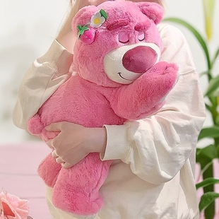 趴姿草莓熊玩偶睡觉抱枕抱抱熊毛绒公仔布娃娃520情人节礼物女生
