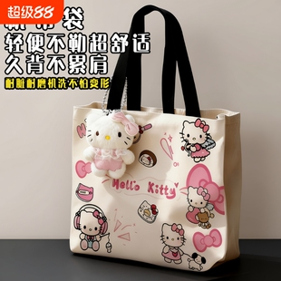 帆布包手提袋hellokitty时尚包女可爱百搭女包便携紫色轻便粉色