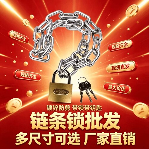 自行车锁防盗锁子锁链条锁