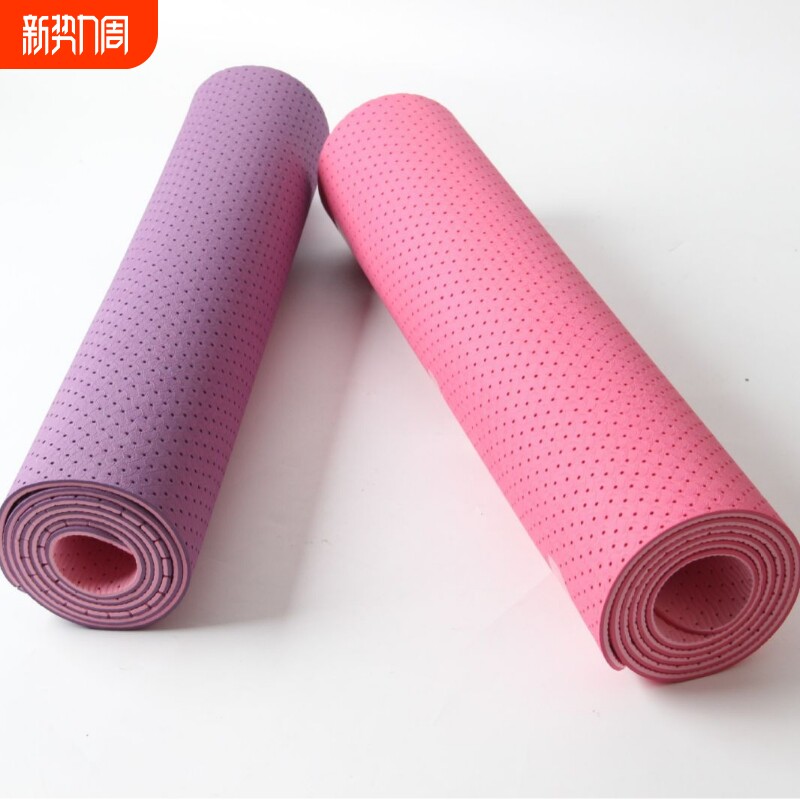 TPE打孔瑜伽垫 防滑透加宽加厚加长气健身舞蹈地垫便携旅行运动垫