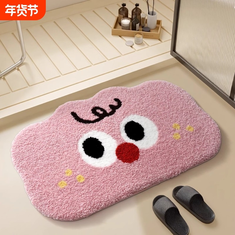 卫生间吸水地垫厕所洗手间门口地毯耐脏家用浴室防滑垫子卡通脚垫
