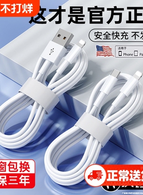 适用iPhone16数据线15promax正品14苹果13充电线17器PD2030w手机11/XR快充8p车载iPad平板12闪充2米原7plus装
