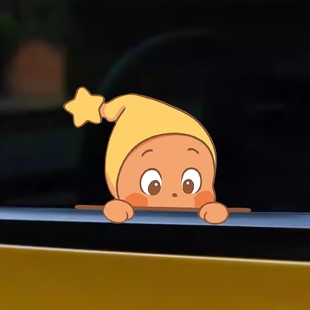 卡通TwinkleTwinkle星星人贴纸玩偶创意电动车汽车贴纸车身装饰贴