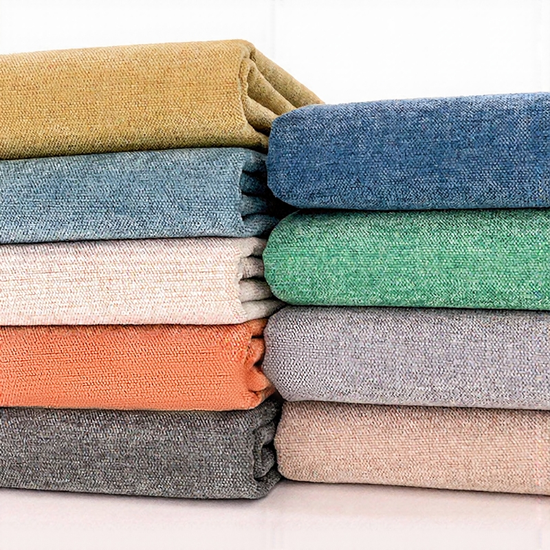 纯色雪尼尔面料涤纶绒布厂家现货中式软包抱枕坐垫套沙发布料