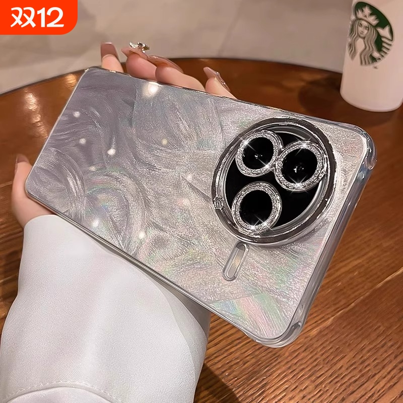 适用红米k80手机壳红米k80pro冠军版带镜头膜redmik60高级感k70闪粉镜头全包防摔k80至尊版k50系列时尚简约款